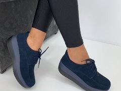 Pantofi Piele Naturala Ladronna Bleumarin #B5172